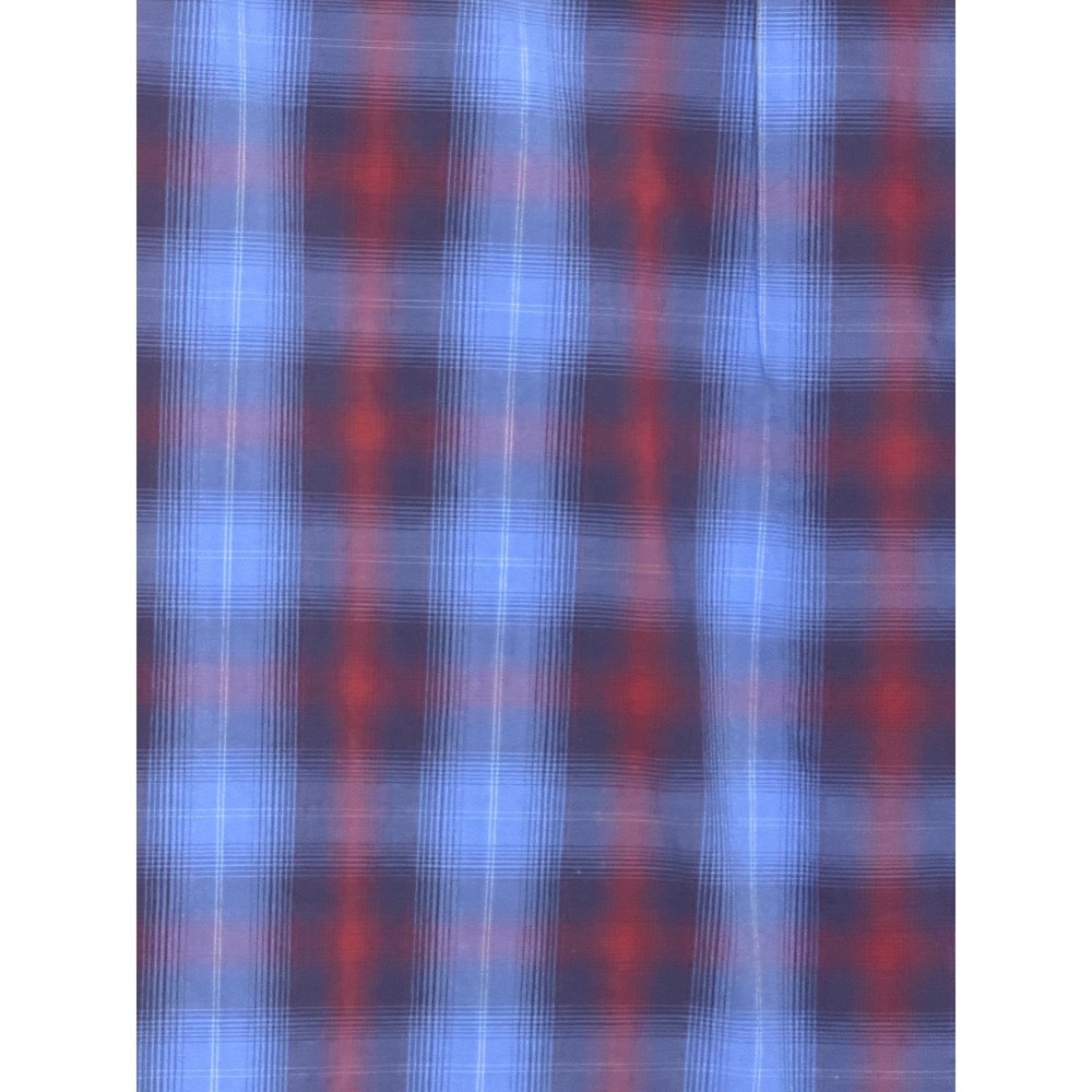 Bixby Nomad Men's Slim Fit Blue Red Plaid Cotton Button Down Shirt XL - Picture 5 of 6